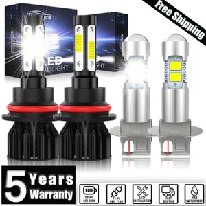 For Dodge Grand Caravan 1993-1995 9004 H3 LED Headlight High Low Fog Beam Bulbs - Picture 1 of 19
