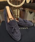 Mocassins Ralph Lauren Gen taille 9,5 chaussures en cuir fabriquées en Italie bleu