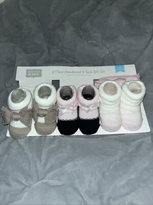 Baby Girls Infant Fancy Socks And Headband Bow 0-9 Months - Picture 1 of 8