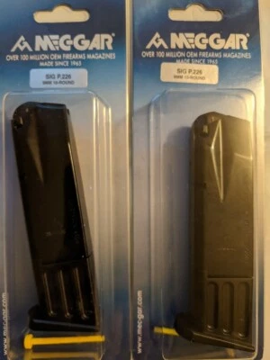 MEC-GAR Lot of 2 - MecGar Sig Sauer P226 9mm 10 Round Magazine P22610B - FACTORY NEW