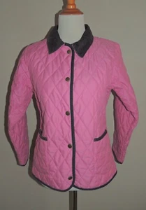 MÄDCHEN LL BEAN ROSA 100 % POLYESTER GESTEPPT 5 DRUCKKNÖPFE JACKE GRÖSSE 14/16 - Bild 1 von 7