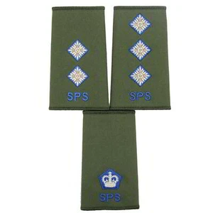 BRITISH ARMY SPS AGC OFFICERS OLIVE RANK SLIDES- SOLD IN PAIRS - Picture 1 of 1
