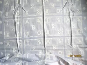 Pale blue and white lacy look baby block print from Marcus Brothers - Picture 1 of 3