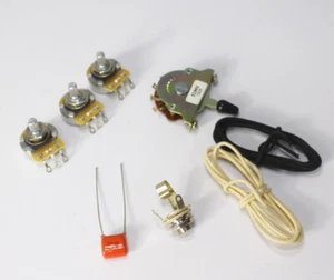 Stratocaster Wiring Kit CTS 450 Pots, Oak 5-way, .047 uF Cap Switchcraft- Strat - Picture 1 of 7