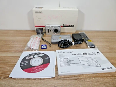 CASIO EXILIM EX-Z57 5.0MP Compact Digital Camera Silver w/ Box - Image 1 of 4