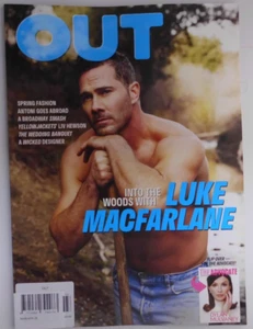 Out magazine March/April 2025 Into the woods with Luke MacFarlane + Liv Hewson - Picture 1 of 2