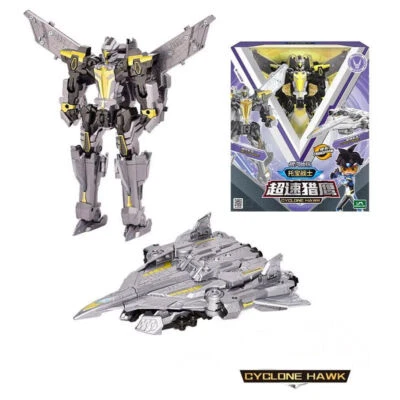 Hot Silver# Cyclone Hawk Transform Robot Vehicle Jet Plane Toy Boy Gifts - Image 1 of 4