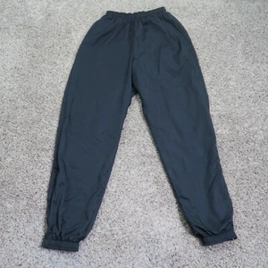 Vintage Nike Pants Boys Medium 10/12 Black Track Pull On Ankle Zip 90s Y2K Youth - Picture 1 of 12