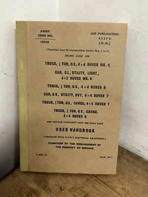 land rover series 2/3 user handbook military 12volt GS Model Book 18390 - Image 1 of 3