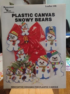  Needlecraft ALA MODE Kunststoff Leinwand BLATT 108 SCHNEEBÄREN 1989 - Bild 1 von 1