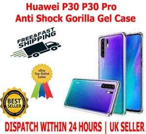 Anti Shock Gorilla Transparent Crystal Clear Gel Case For Huawei P30 P30 Pro - Picture 1 of 1