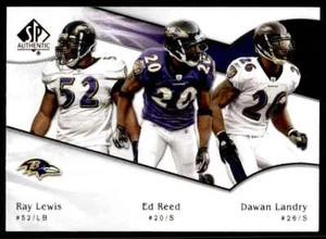 2009 SP Authentic Ed Reed/Ray Lewis/Dawan Landry R21 - Picture 1 of 2