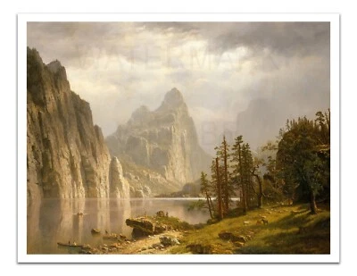Pintura Albert Bierstadt MERCED RIVER 1867 17x22" impresión artística premium Foto 1 de 2