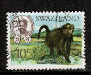 Swazilandia 1969-75 SG168 10c Animales Chacma Babuino Usado - Imagen 1 de 1