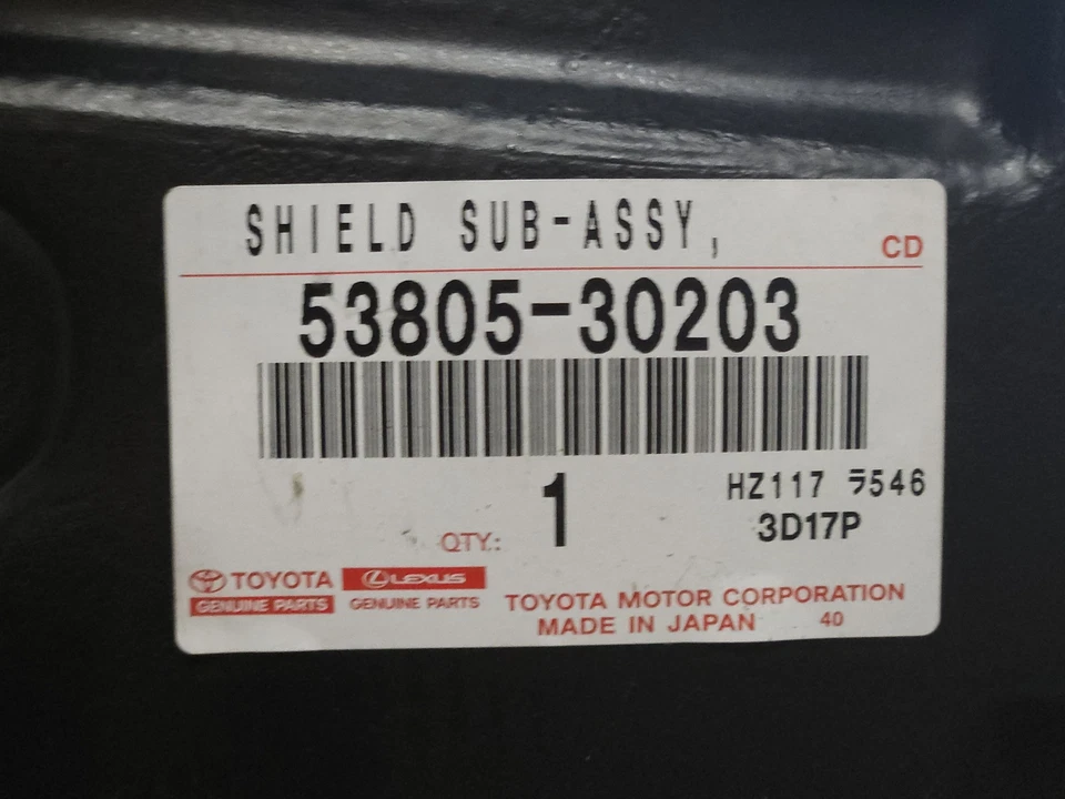 Genuine OEM Toyota Lexus 53805-30203 Passenger RH Front Fender Shield 2013-15 GS - Изображение 1 из 1