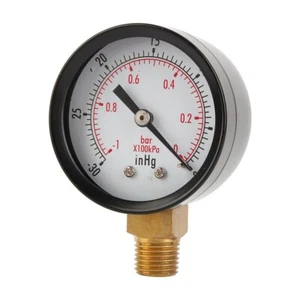 Vacuum Pressure Gauge 2inch Dial Tool For Air Compressor Water Oil Gas 1/4 NPT - Picture 1 of 7
