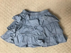 Hanna Andersson Mädchen dreistufiger Denim Roller Rock blau 120 (6) - Bild 1 von 3