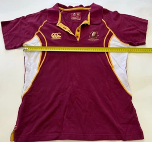 Women’s Sz 14 Canterbury QLD Maroons State Of Origin NRL Football Jersey Polo - Picture 1 of 8