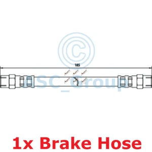 Apec Braking 185mm Disc Brake Caliper Flexible Rubber Hose HOS3141 - Picture 1 of 1