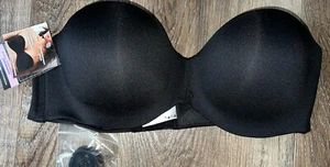 Maidenform ~ Women's Strapless Bra Hidden Underwire Convertible Black ~ 40DD - Picture 1 of 4