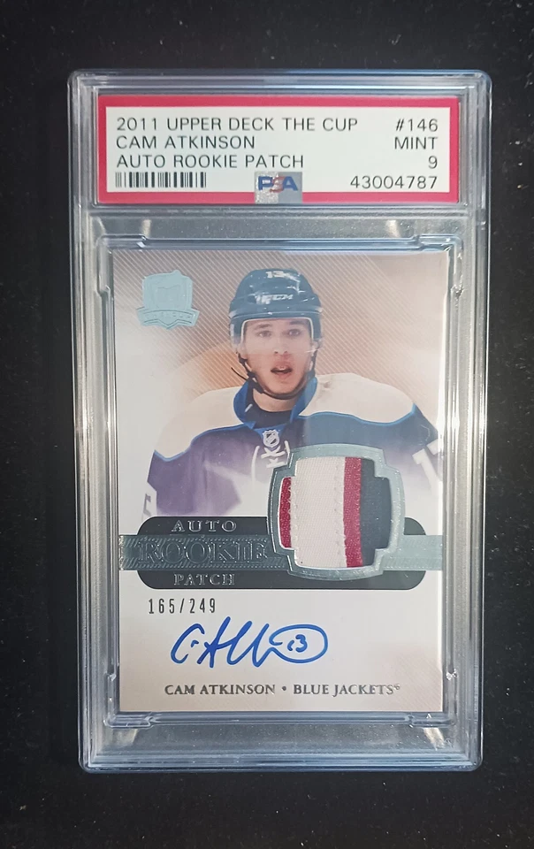 2011 Upper Deck UD The Cup Patch Autograph RPA #146 Cam Atkinson RC Rookie PSA 9 - Image 1 of 1