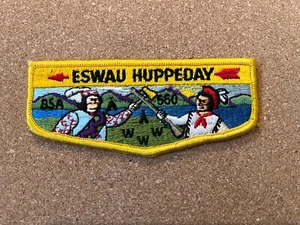 Colorful flap from Lodge 560 yellow border, swiss embroidery - Picture 1 of 2