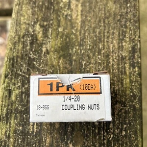 1/4-20 Rod Coupling Nut, Stainless Steel 18-8 Extension Qty 10 - Picture 1 of 4