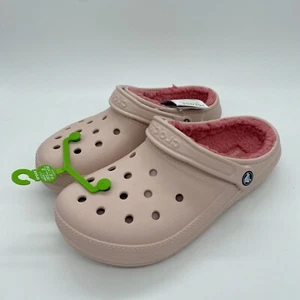 Zuecos Crocs clásicos forrados sin cordones cálidos cómodos rosa liso talla 10 para mujer - Imagen 1 de 6