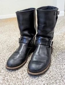 Red Wing Heritage 2990 Engineer Boots Black Harness Leather Size 10.5 D - Picture 1 of 9