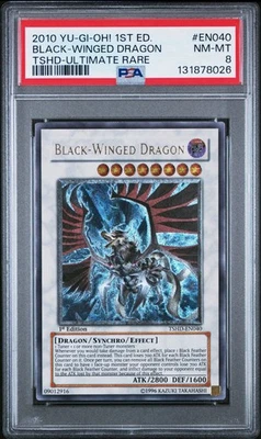 2010 Yu-Gi-Oh! Black-Winged Dragon The Shining Darkness TSHD 1st Ed UTR PSA 8 - Image 1 of 2
