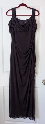 Alex Evenings Plum Cold Shoulder Formal Gown Mother Of Bride Women's Size 14 - Image 1 of 4