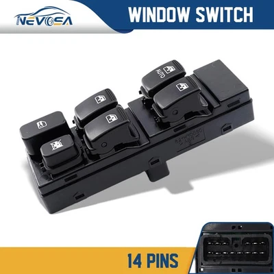 Interruptor de control de ventana eléctrica delantera izquierda 93570-3D121 para Hyundai Sonata 2003-2005 Foto 1 de 4