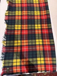 Vintage House of Scotland 100% Wolle Tartan Plaid Stadiondecke/Überwurf - Bild 1 von 3