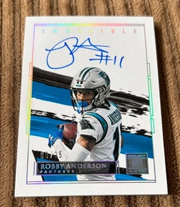 2021 Panini Impeccable Robby Anderson On Card Auto /25! - Picture 1 of 2