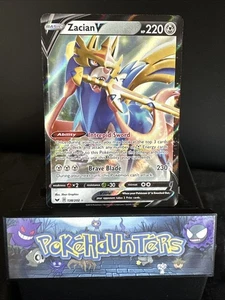 Pokemon card Zacian V 138/202 Sword & Shield Half Art Ultra Rare NM - Picture 1 of 2