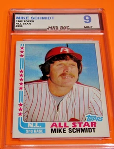 MIKE SCHMIDT----1982 TOPPS***Set BREAK--MINT 9***PHILLIES***Mad DOG - Bild 1 von 2