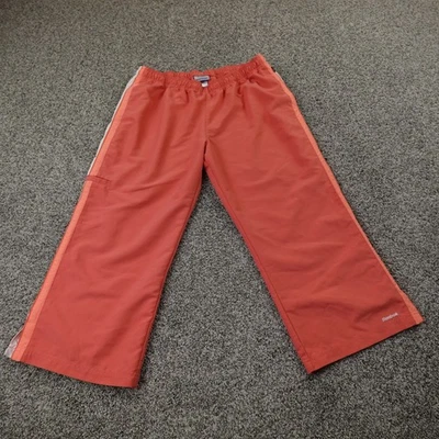 VTG Reebok Pants Womens XL Orange Baggy Windbreaker Jogger Sweatpants 90s Y2K - Image 1 of 4
