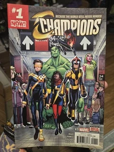 CHAMPIONS #1 Miles Kamala Hulk Nova V Vision Marvel 2016 Comic Book 9.4 NM - Picture 1 of 6