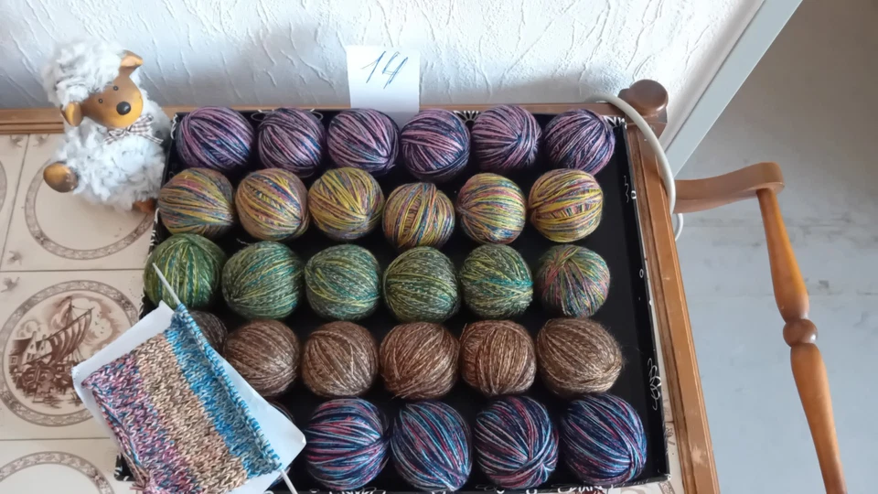 Wolle.Garnpaket, 900 g Wolle zum Stricken, Bastellwolle,bunt,Konvolut.Resten - Bild 1 von 1