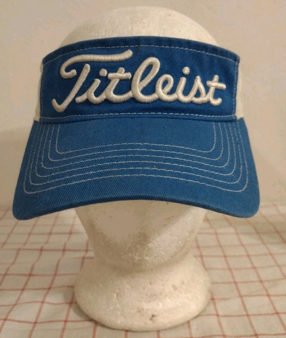 Titleist Pro V1 Golf Embroidered Blue Stitched Visor Titleist Pro V1 Golf Visor Navy Blue White Embroidery  main image 3