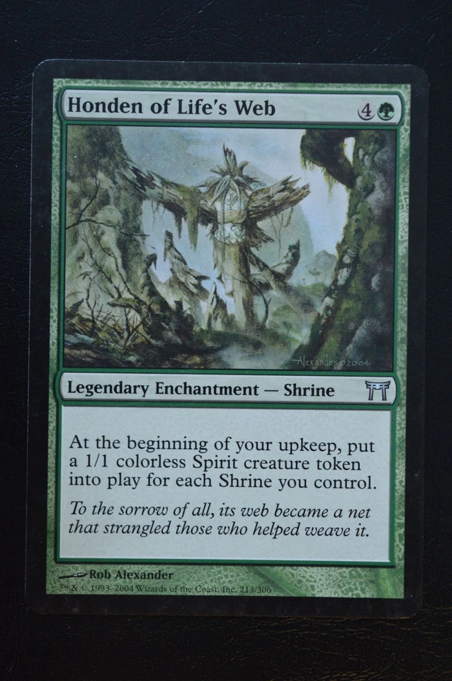 Magic The Gathering MTG HONDEN OF LIFE'S WEB Champions of Kamigawa MP Played - Image 1 of 2