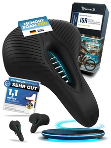 MIVELO Comfort Pro Fahrradsattel Trekking Memory Foam ergonomisch wasserdicht - Bild 1 von 1