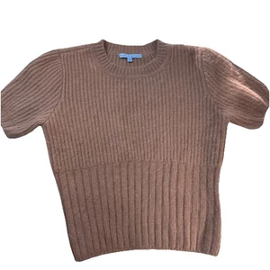 Suéter Antonio Melani Mezcla de Cabello de Conejo Tejido Acanalado Manga Corta S  - Imagen 1 de 9