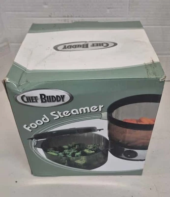 Chef Buddy 4 Quart Electric Stainless Steel Food Steamer & 2 Containers New - Image 1 of 4