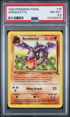 AERODACTYL #16 PSA 8.5 • 1999 POKEMON FOSSIL NM-MT Pokémon TCG 🔥 FREE SHIP! - Image 1 of 2
