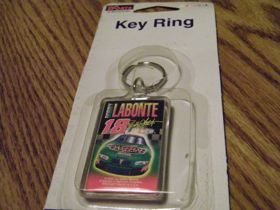 BOBBY LABONTE #18 NASCAR ACRYLIC KEYCHAIN - Image 1 of 1