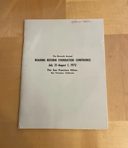 Vintage Reading Reform Foundation Conference Book 11th Annual Teacher 1972 - Bild 1 von 7
