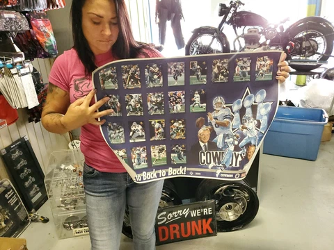 VTG DALLAS COWBOYS POSTER-BACK TO BACK TO BACK FT. AIKMAN & EMMITT SMITH-VF COND Cover