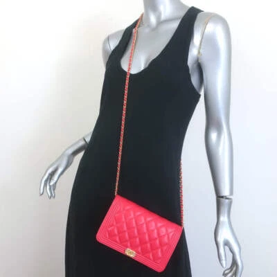 Chanel Niño Cartera con Cadena Rosa Acolchado Piel de Cordero Pequeño Bolso Bandolera NUEVO Foto 1 de 4