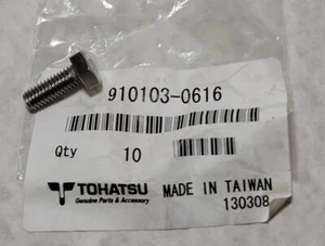 Genuine Tohatsu/Nissan 910103-0616M Bolt OEM New Factory Boat Parts - Picture 1 of 3